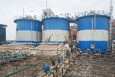2018年，安徽圣诺贝新增污水处理设施厌氧塔并投入使用
